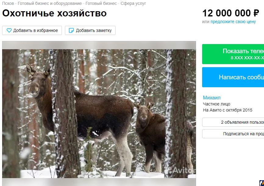 Охотничье хозяйство продадут псковичам за 12 миллионов рублей